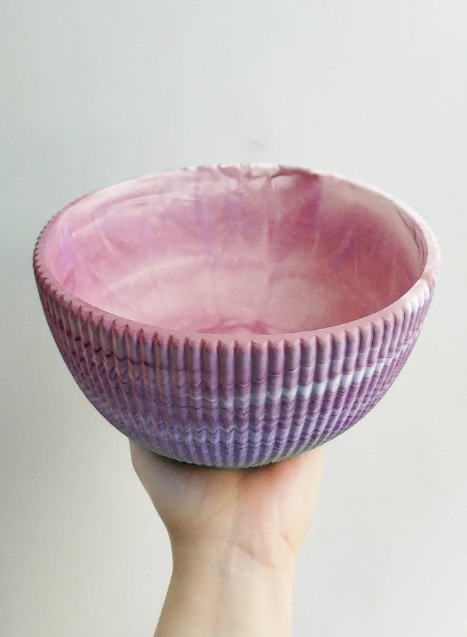 Wehous Large Round Bowl Silicone Molds, Embossed Container Candle Holder Epoxy Resin Concrete Molds, Big Texture Storage Jewelry Holder Mould Makeup Organizer Succulent Pot Art Crafts Gift Decor - Image 5