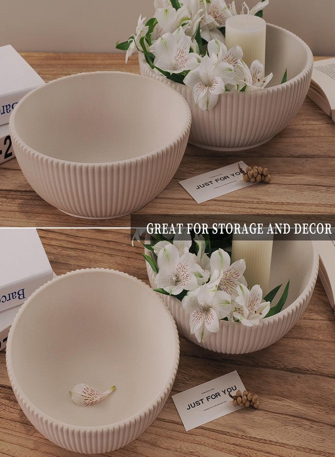 Wehous Large Round Bowl Silicone Molds, Embossed Container Candle Holder Epoxy Resin Concrete Molds, Big Texture Storage Jewelry Holder Mould Makeup Organizer Succulent Pot Art Crafts Gift Decor - Image 4