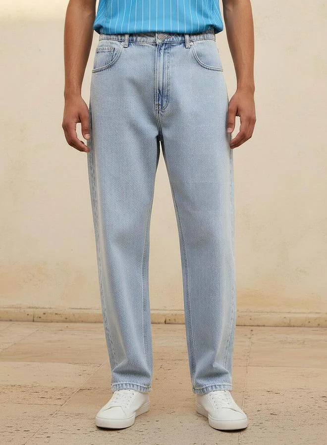 Lee Cooper Men Baggy Fit Pocket Jeans