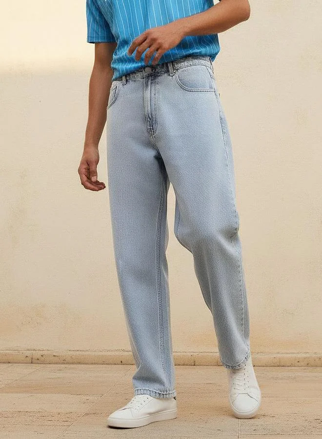 Lee Cooper  Lee Cooper Men Baggy Fit Pocket Jeans for Men | Best Price UAE