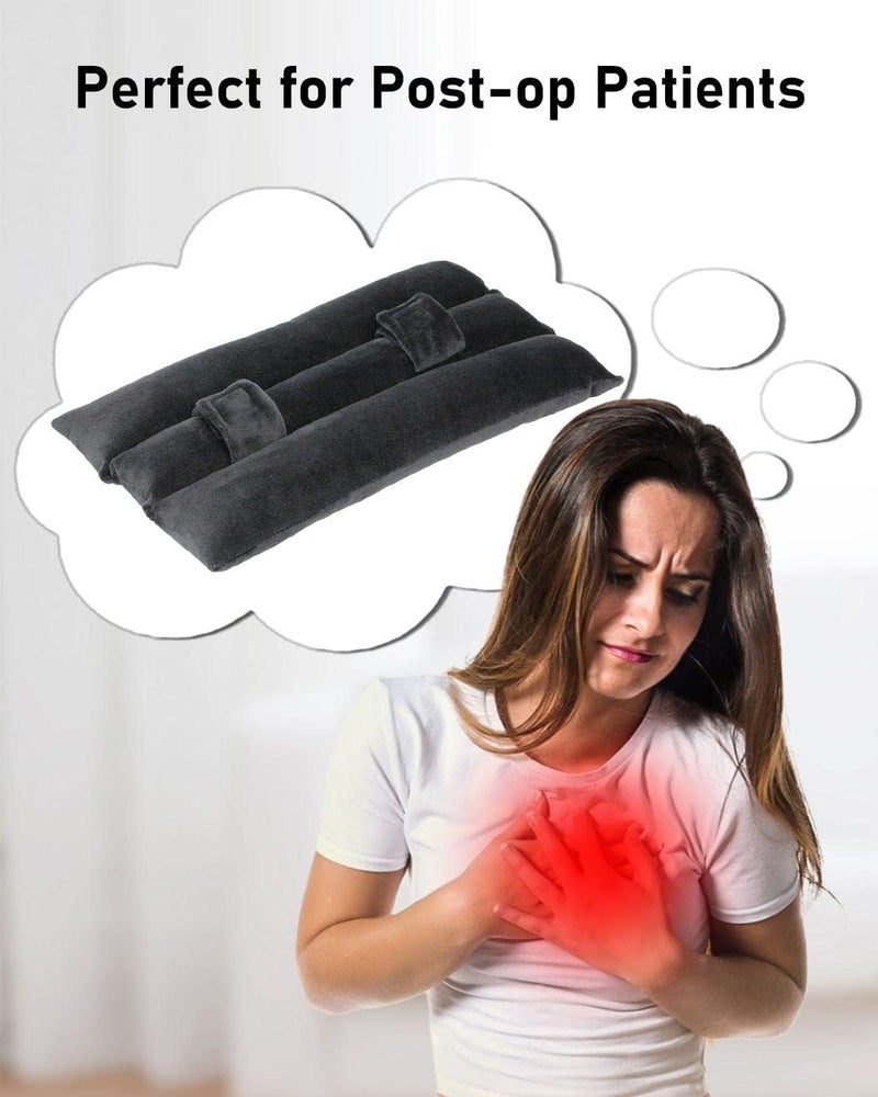 BELINOUS Seat Belt Pillows for Post Mastectomy Surgery, Seatbelt Chest Cushions After Heart Surgery for Car, Port Pillows for Chemo and Breast Cancer Patients' Comfort (Black) - Image 4