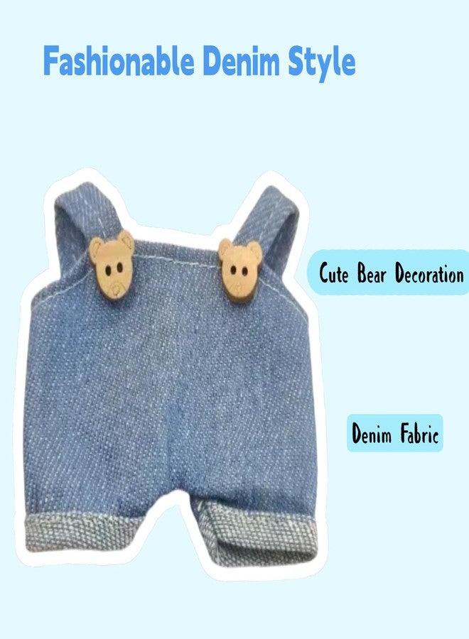 HOOYEE Dolls Clothes for Labubu Girl, Bow Hairband & Overalls Set for Labubu, 15cm/17cm Dolls Accessories Suit, 3 Pack Doll Outfits Stylish Clothes (NO Doll) - Image 5