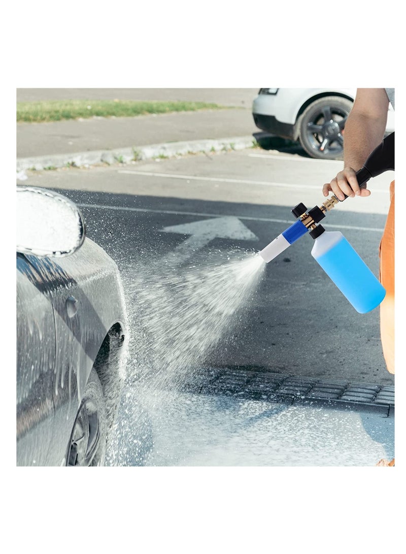 Excefore Foam Cannon  Pressure Washer Gun with 1/4 Inch Quick Connect and Adjustable Nozzle Car Wash Sprayer 1 L Bottle, Professional Fits Most Washing Accessories Foam Dispenser(4000 PSI) - Image 5