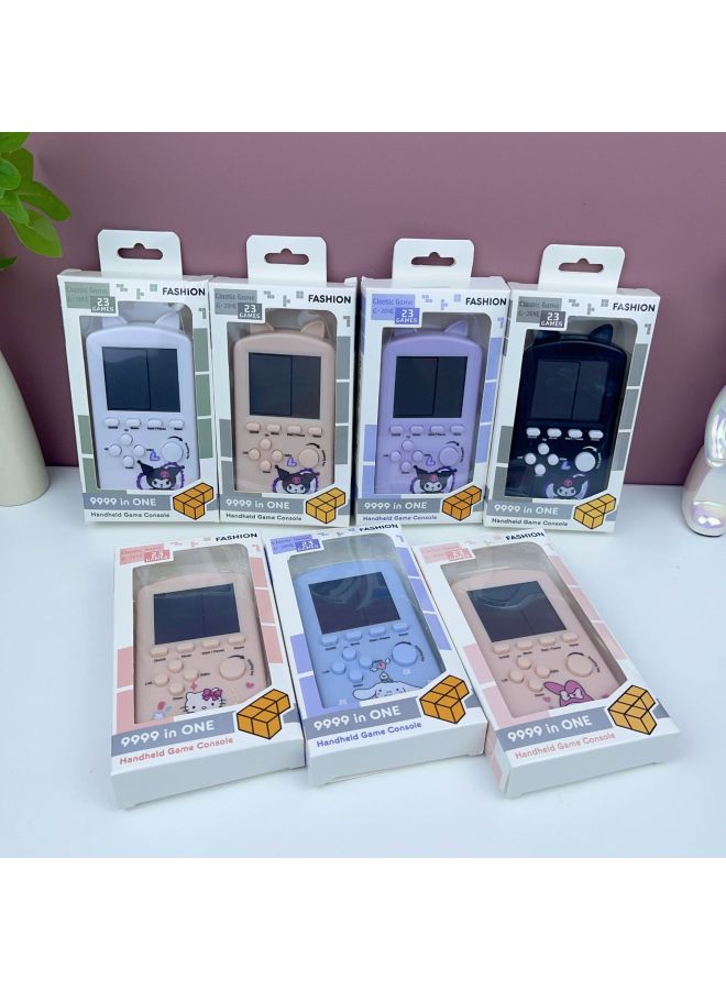 Cartoon Kuromi Handheld Video Game Machine Classic Tetris Children's Puzzle Big Screen Game Machine Toy-Model:Melody - Image 2