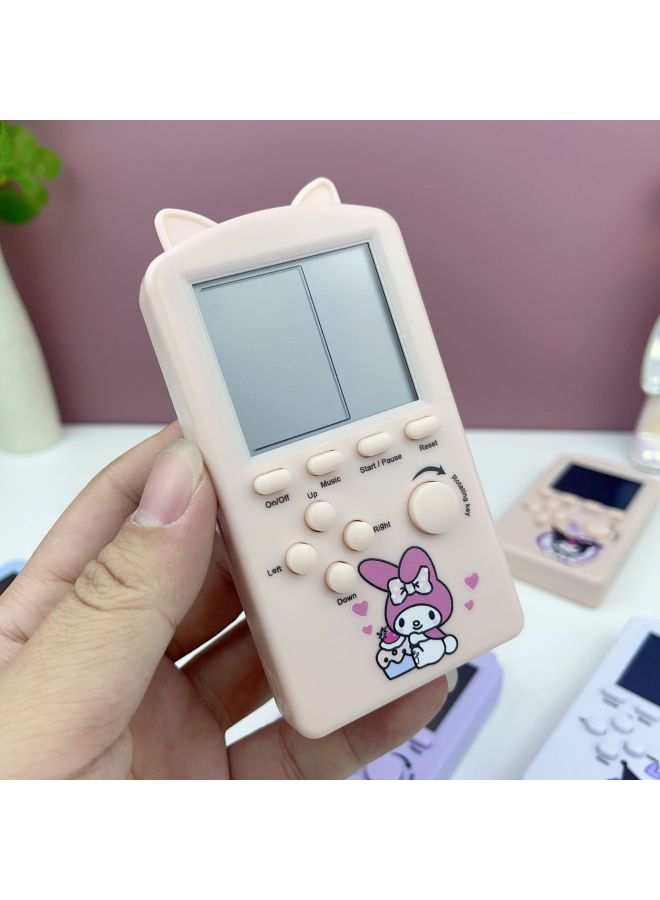 Cartoon Kuromi Handheld Video Game Machine Classic Tetris Children's Puzzle Big Screen Game Machine Toy-Model:Melody - Image 1