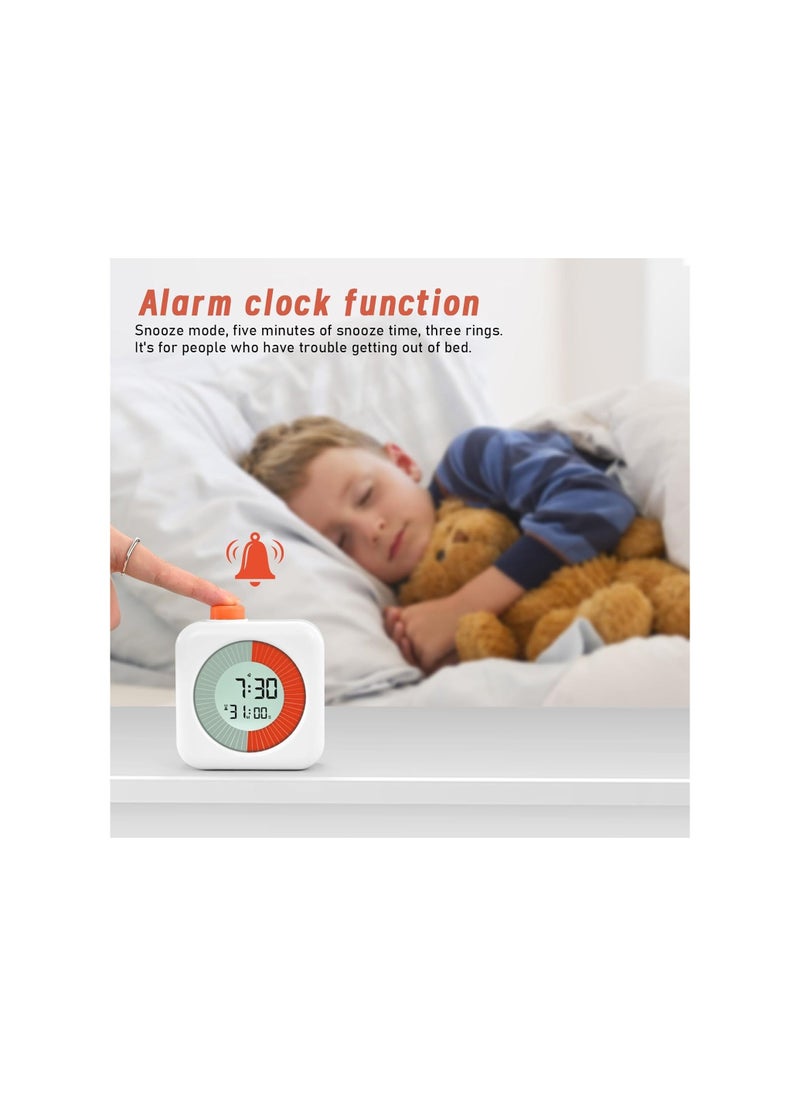Generic - Interactive 60-Minute Visual Timer for Kids & Adults, Easy-to-Read Countdown Clock with Alarm, Time Management Tool for Classroom, Homework, Kitchen & Office, Dual Mode, Snooze Function, Portable - Image 1