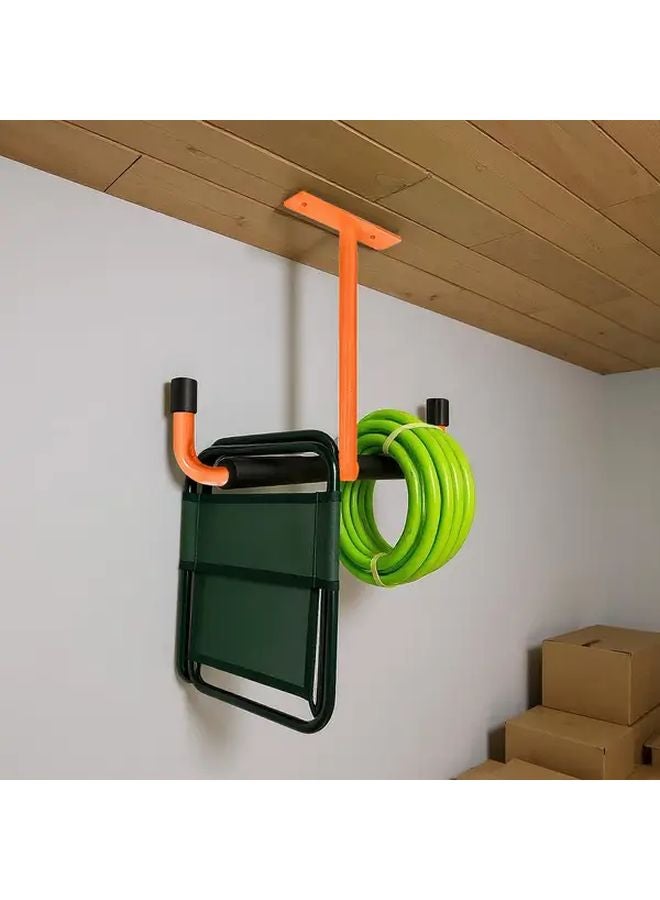 1 قطعة من خطافات تخزين المرآب العلوية، حامل خطافات مثبت على السقف، خطافات متعددة الاستخدامات متينة، حامل للسلم، الموديل TPC OGSR BLK1 - Image 2