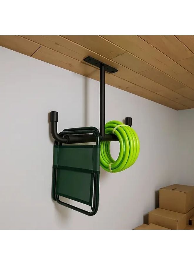 1 قطعة من خطافات تخزين المرآب العلوية، حامل خطافات مثبت على السقف، خطافات متعددة الاستخدامات متينة، حامل للسلم، الموديل TPC OGSR BLK1 - Image 1