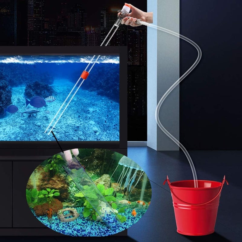 JackSuper Aquarium Gravel Cleaner Siphon Fish Tank Vacuum Cleaner for Absorb Dirt Wash Sand Algae Scrapers Water Changer Gravel Washer for Fish Tank Cleaning Gravel and Sand (Normal Version) - Image 4