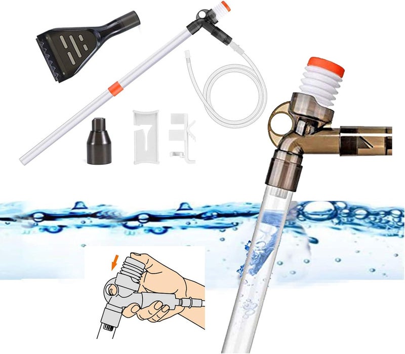 JackSuper Aquarium Gravel Cleaner Siphon Fish Tank Vacuum Cleaner for Absorb Dirt Wash Sand Algae Scrapers Water Changer Gravel Washer for Fish Tank Cleaning Gravel and Sand (Normal Version) - Image 1