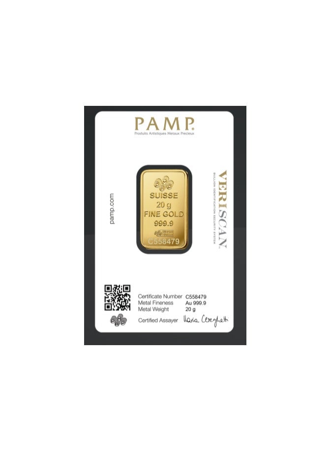 PAMP CKS Pamp Suisse Queen Fortuna 20g Gold Bar 24KT - 20 Grams  - Image 2