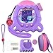 JCHPINE Hard Case and Silicone Cover for Tamagotchi Paradise Electronic Pet Protective Cases for Tamagotchi Paradise with Screen Protector and Lanyard Purple - Image 2
