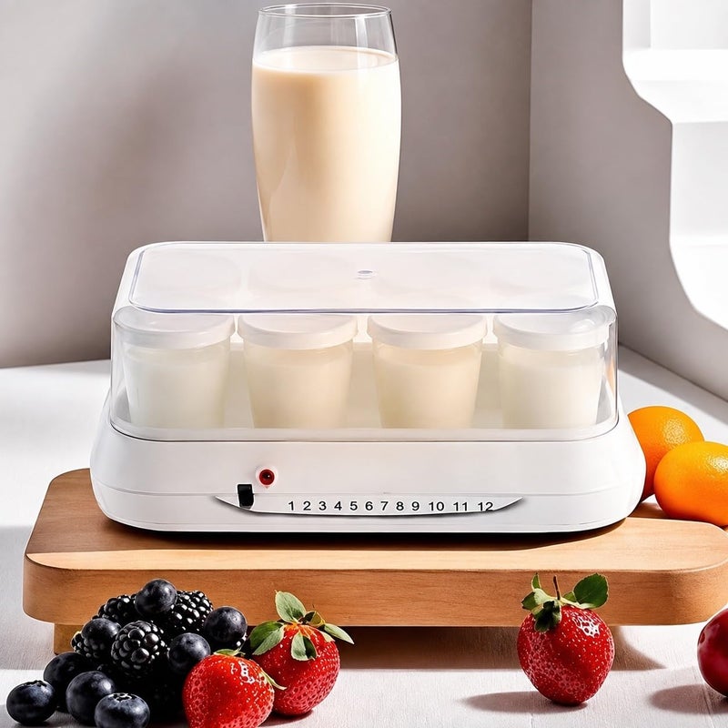 Home Automatic Yogurt Maker with 8 Glass Cups - Image 3