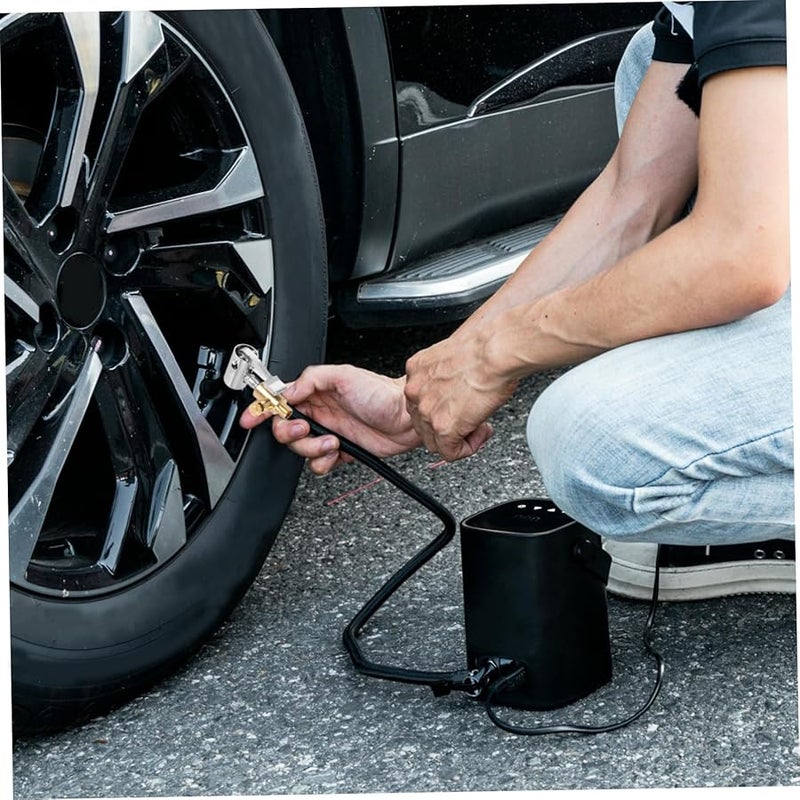 قطعتان من صمام نفخ الإطارات القوي للسيارات والدراجات الهوائية والنارية مع صمام تفريغ الهواء - Image 3