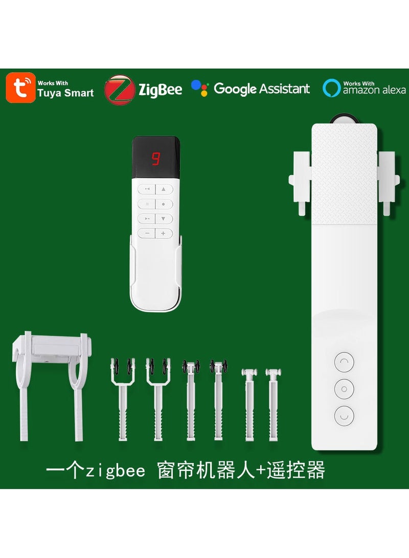 AROAQ Tuya Wifi Lithium Battery Electric Curtain Companion Robot Motor Smart Home Free Track - Image 1