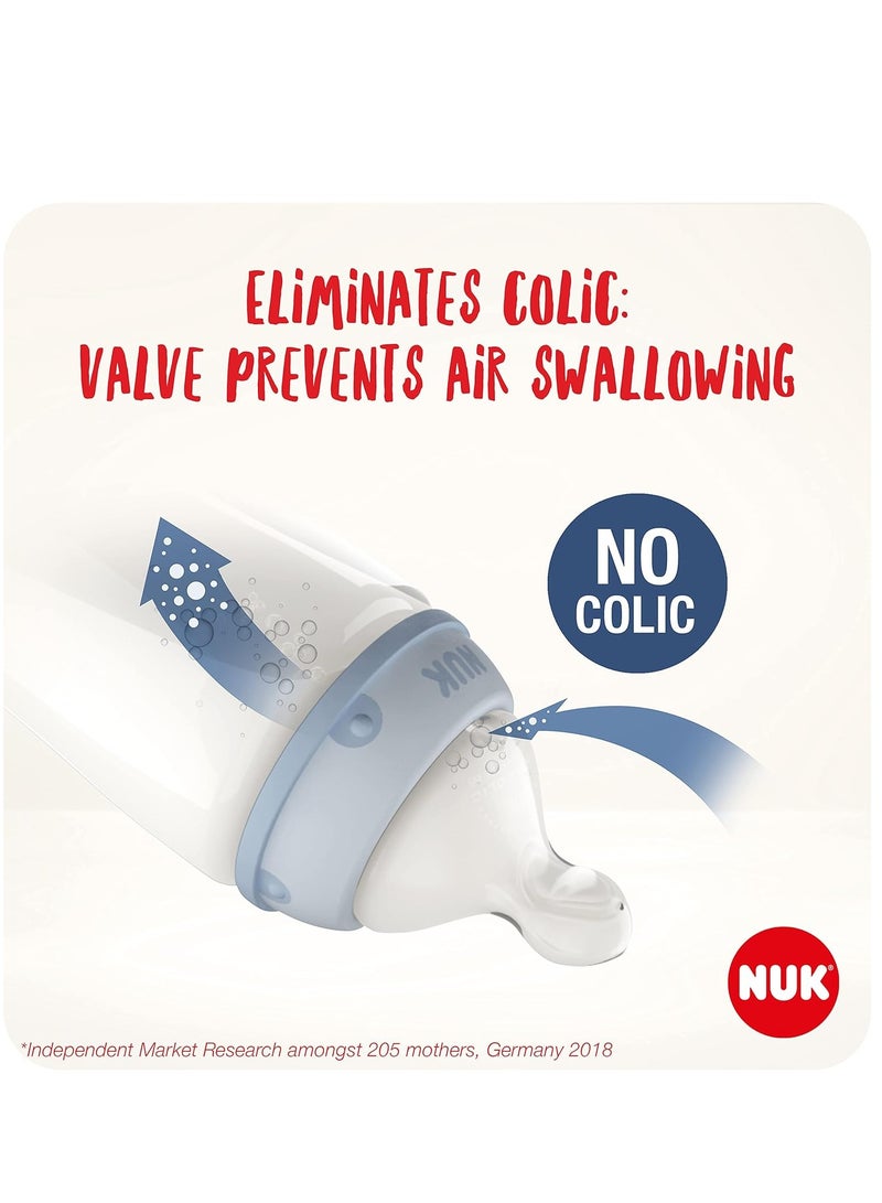 NUK wide -caliber color glass bottle 240ml 6m+ Pack of 2 - Image 5