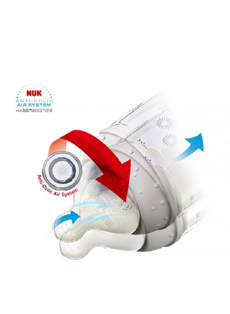 NUK wide -caliber color glass bottle 240ml 6m+ Pack of 2 - Image 2