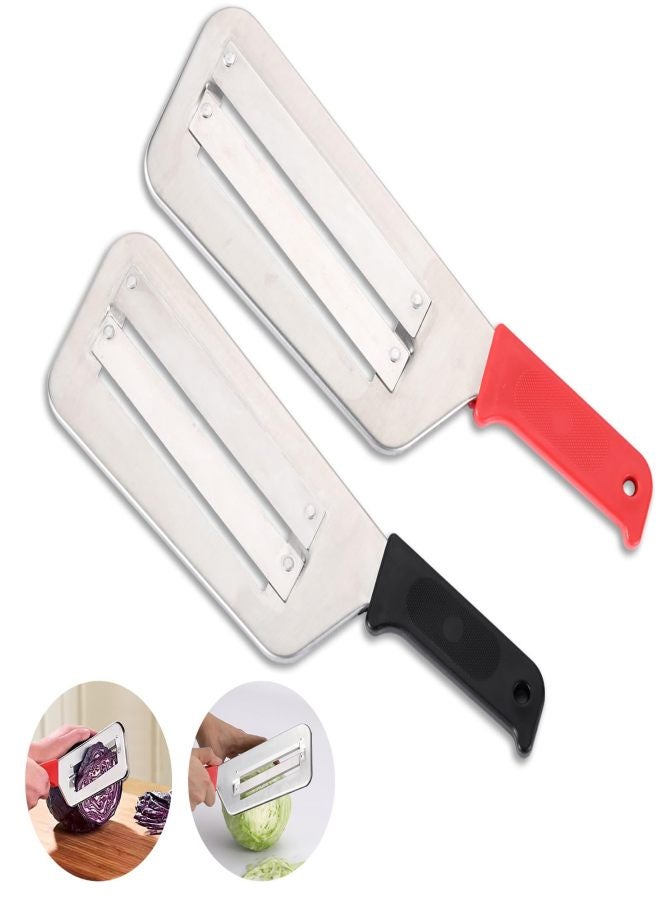 Double-blade planer multi-function vegetable cutter, black + red 2PCS - Image 1