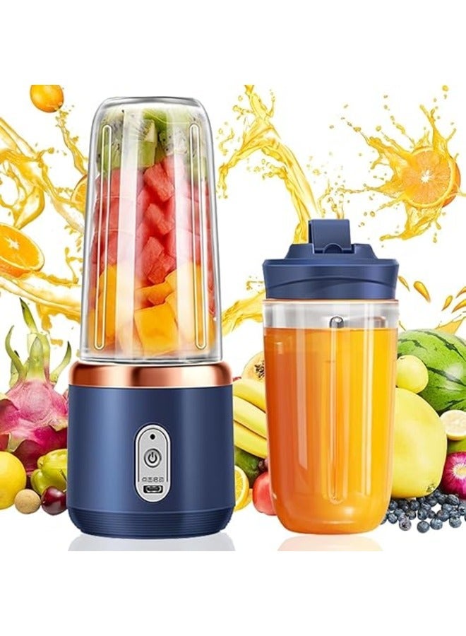 Portable Blender, Blender Juicer Juice Cup Fruit Blender Portable Fruit Cup, USB Rechargeable Personal Size Juice Cup, Personal Blender for Smoothies and Smoothies, 400ml Travel Juice Cup - Image 1