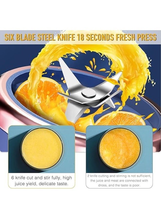 Portable Blender, Blender Juicer Juice Cup Fruit Blender Portable Fruit Cup, USB Rechargeable Personal Size Juice Cup, Personal Blender for Smoothies and Smoothies, 400ml Travel Juice Cup - Image 3