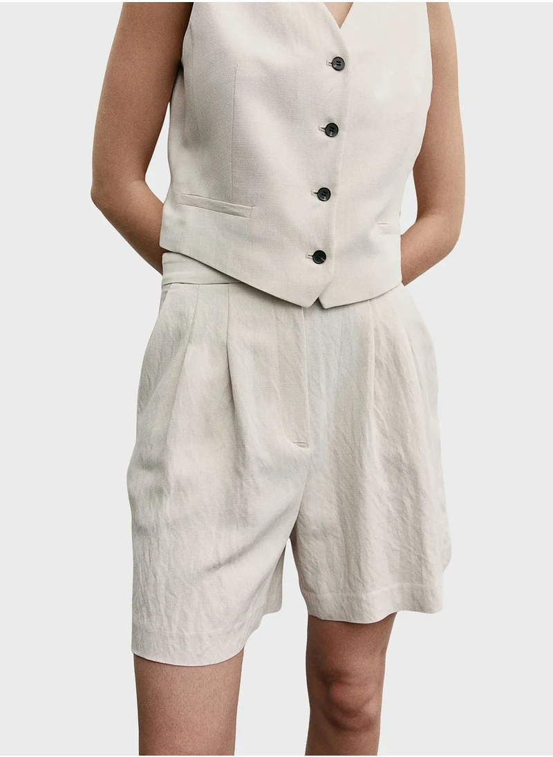 H&M Tiered High Waist Shorts