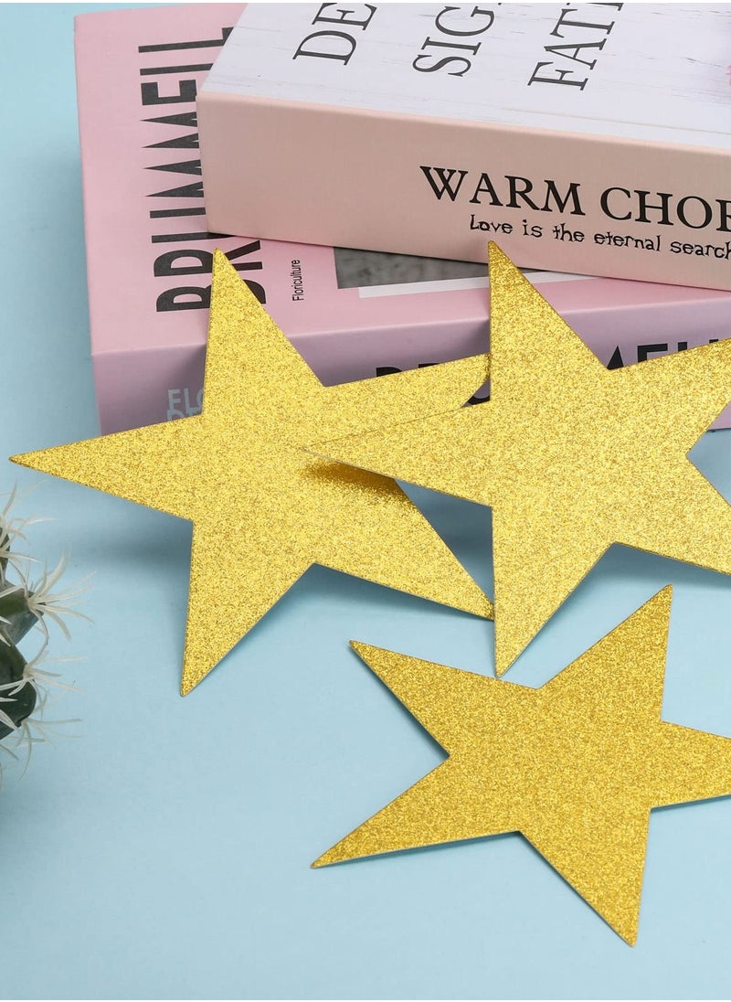 Excefore - 160 Pieces Glitter Star Cutouts - Paper Star Confetti Cutouts for Bulletin Board, Crafts, Classrooms, and Party Decorations - Image 1