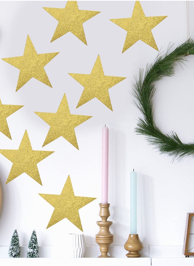 Excefore - 160 Pieces Glitter Star Cutouts - Paper Star Confetti Cutouts for Bulletin Board, Crafts, Classrooms, and Party Decorations - Image 1