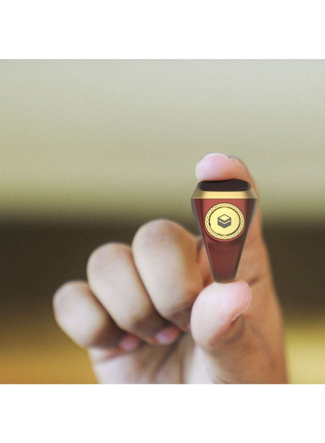 iQIBLA Zikr1 lite Smart Tasbih Tally Counter Ring for Muslims Zikr Digital Tasbeeh 5 Prayer Time Reminder Bluetooth Waterproof - 18mm - BROWN - Image 2