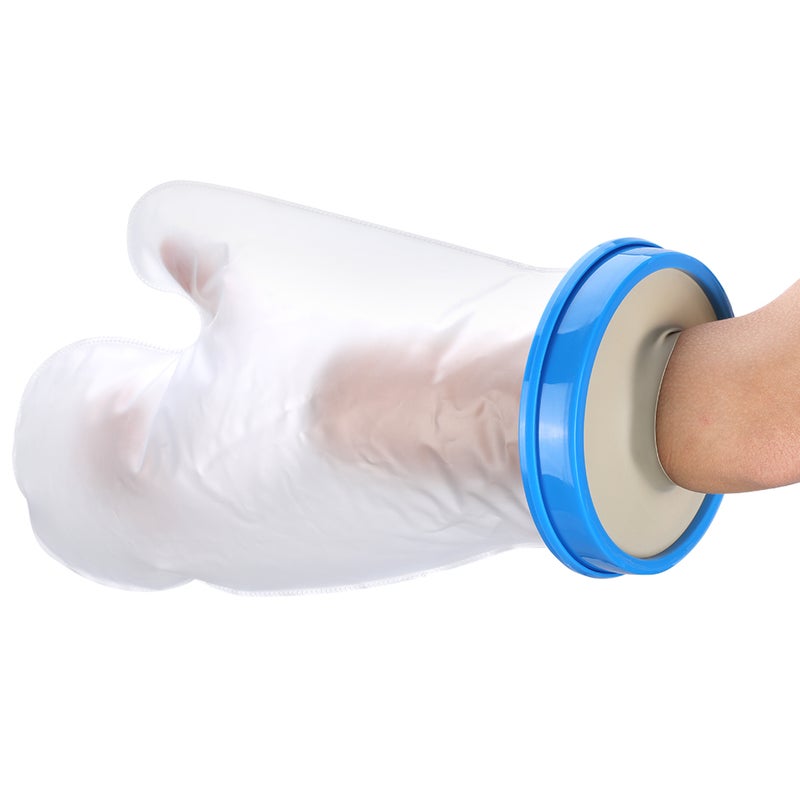Cast Protector 54.5x22.5x15.5cm Blue PP Ring & Super Elastic Silicone Waterproof Ring - Superior Waterproof Fit Cast Cover for Adult Arm Injury Protection - Image 2