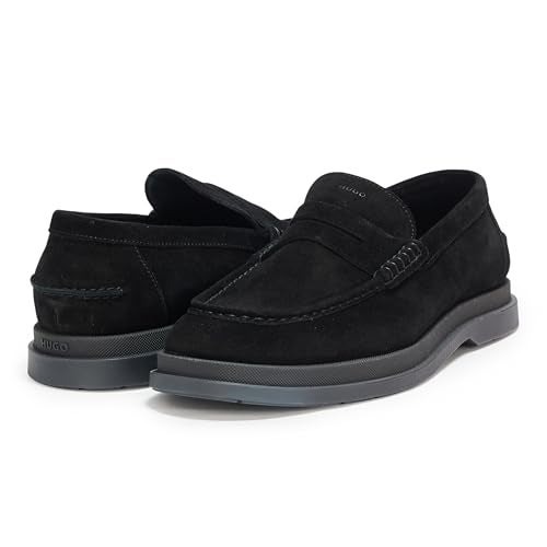 HUGO, Chaol Suede Moccasin Loafer, Black, 10 - Image 3