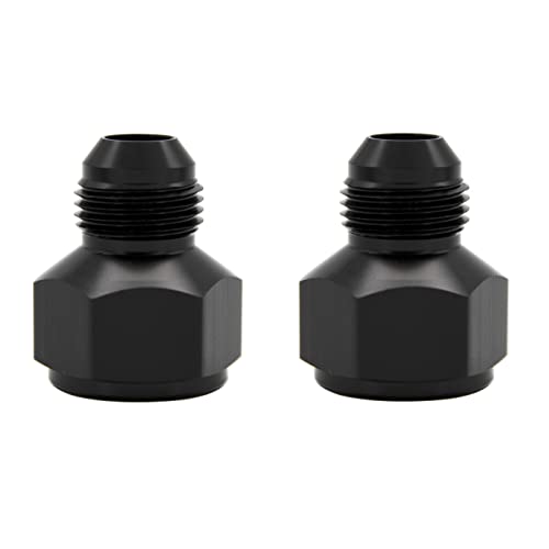 KRD PERFORMANCE Female to Male Reducer 16AN to 12AN Reduce adaptor Aluminum JIC AN16 Female to Male AN12 Flare Thread Hose Reducing Fittings Black Pack of 2 - Image 3