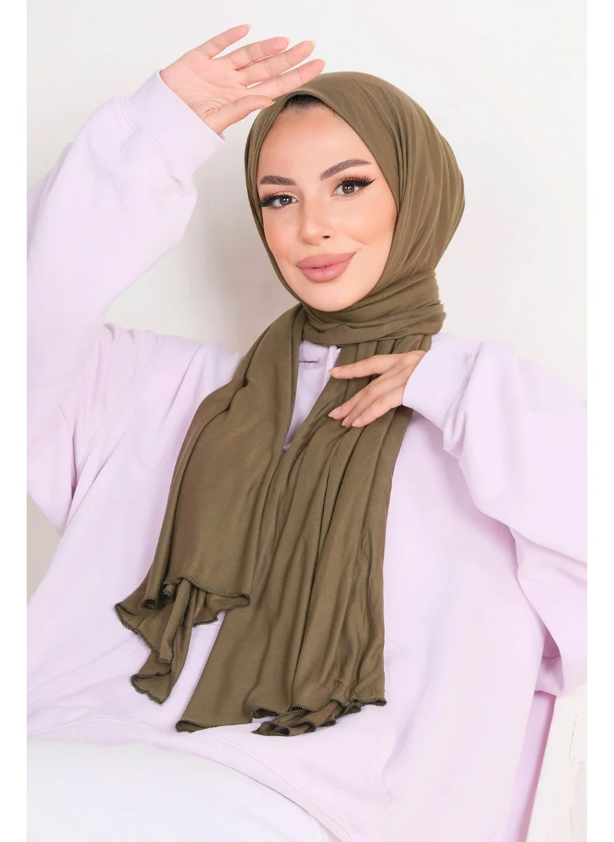 Tofisa 23353-KHAKI Combed Cotton Shawl