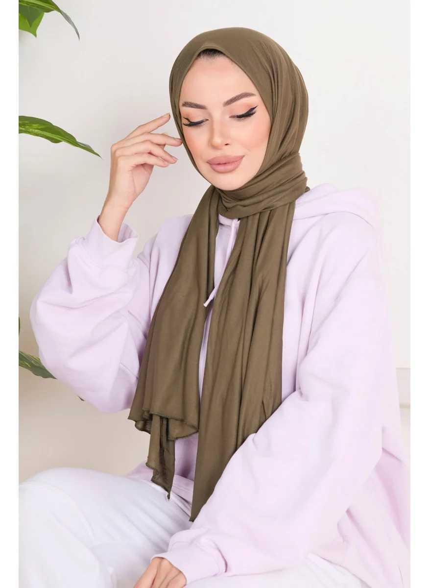 Tofisa 23353-KHAKI Combed Cotton Shawl