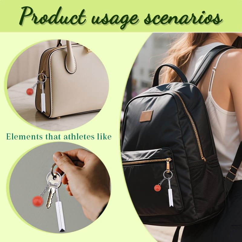 yaozeio Cricket Bat Ball Keychain Red 3D Cricket Key Chain for Women Men Cricketer Christmas Birthday Gifts for Cricketer Coach Thank You Gift Cricket Fan Lover Key Rings Sports Bag Accessories - Image 4