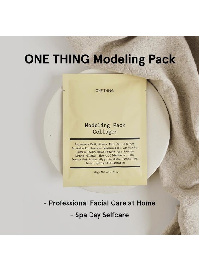 ONE THING Collagen Modeling Pack 0.7 Oz * 7 Masks | Facial Powder Peel Off Mask for Hydrating Cooling Soothing Firming Skin, Refine Clean Pores | Korean Face Mask - Image 2