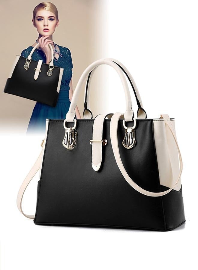 DUNISO Women's Handbag，Portable Large Capacity Shoulder Bag，PU Leather Tote Messenger Bag，Crossbody Bag with Top Handle，Equipped with Adjustable Shoulder Straps，Durable and Sturdy，Suitable for Shopping, Traveling, and Dating  - Image 1