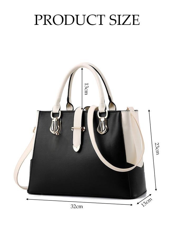 DUNISO Women's Handbag，Portable Large Capacity Shoulder Bag，PU Leather Tote Messenger Bag，Crossbody Bag with Top Handle，Equipped with Adjustable Shoulder Straps，Durable and Sturdy，Suitable for Shopping, Traveling, and Dating  - Image 2