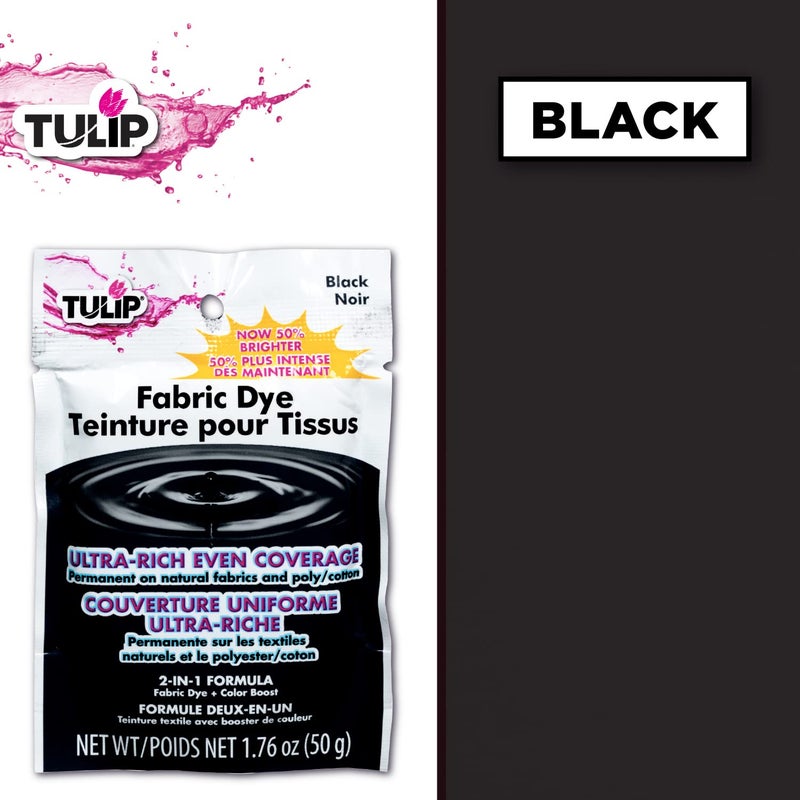 Tulip Permanent Fabric Dye Powder, Hot Dye Method for Vibrancy, Long-Lasting Color, Black - Image 3