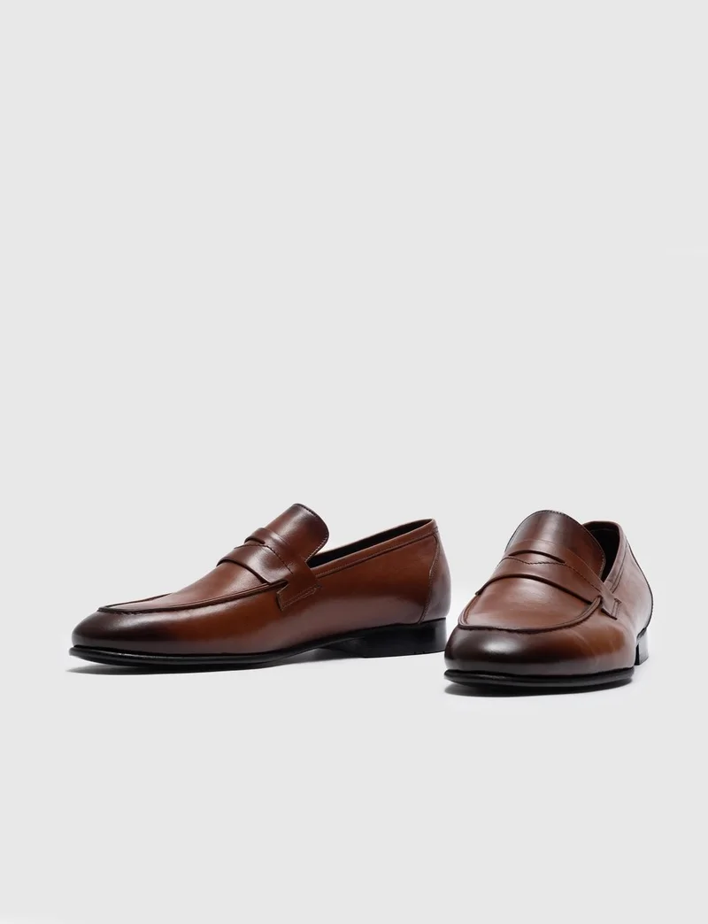 Cabani Leather Tan Belted Men's Classic Shoes