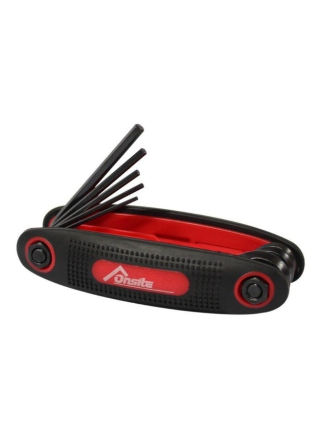 OnSite 8-Piece Metric Folding Hex Key Set Red and Black 16.3 x 5.5 x 5 cm 702631&22 - Image 2