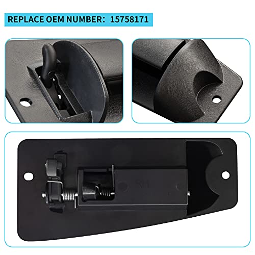 MuHize Right Rear Door Handle for 1999-2007 Chevy Silverado & GMC Sierra Extended Cab - Passenger Side Door Handles Direct Fit Replacement Handle (Black) - Image 3