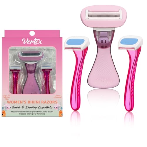 VERTEX Bikini Razors Shaver For Sensitive Skin For Women Pubic Hair Lines Womens Disposable Under Arm Razors No Irritation Trimmer - Image 1