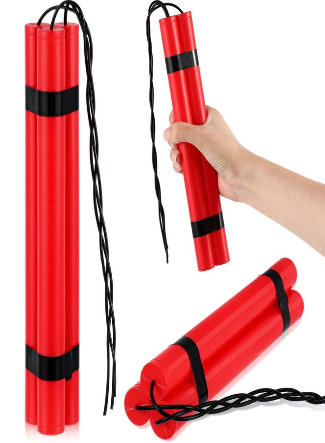 Sratte 6 Fake Dynamite Stick, Red TNT Stick, Fake Toy Weapons Realistic Plastic Pretend Bomb Toys, Army Bundle Bomb Toy for Film Prop Prank Kids Adult - Image 1