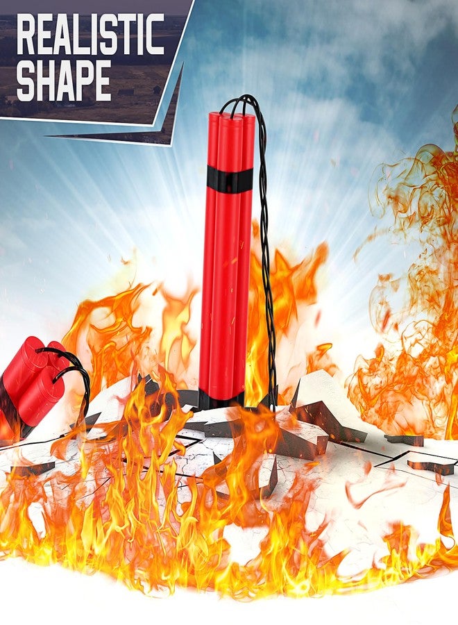 Sratte 6 Fake Dynamite Stick, Red TNT Stick, Fake Toy Weapons Realistic Plastic Pretend Bomb Toys, Army Bundle Bomb Toy for Film Prop Prank Kids Adult - Image 3