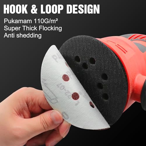 Pukamam 170 Pcs 5 inch Sanding Discs 40 60 80 120 180 240 320 400 600 Grit 8 Hole Hook and Loop Round Sandpaper for Random Orbital Sander - Image 4