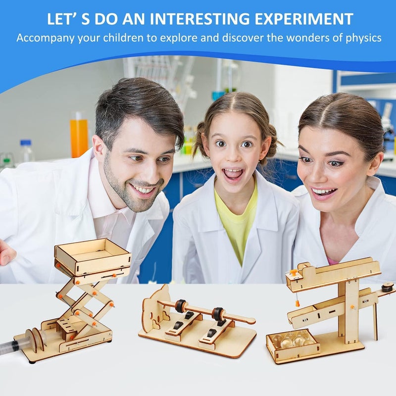 KASTWAVE 6 in 1 STEM Kits for Kids, Science Building Educational Experiment Projects 8-12, 3D Wooden Puzzles Crafts, Woodworking Model Kit, STEM Crafts for Girls Age 6 7 8 9 10 11 12 14 Year Old - Image 5