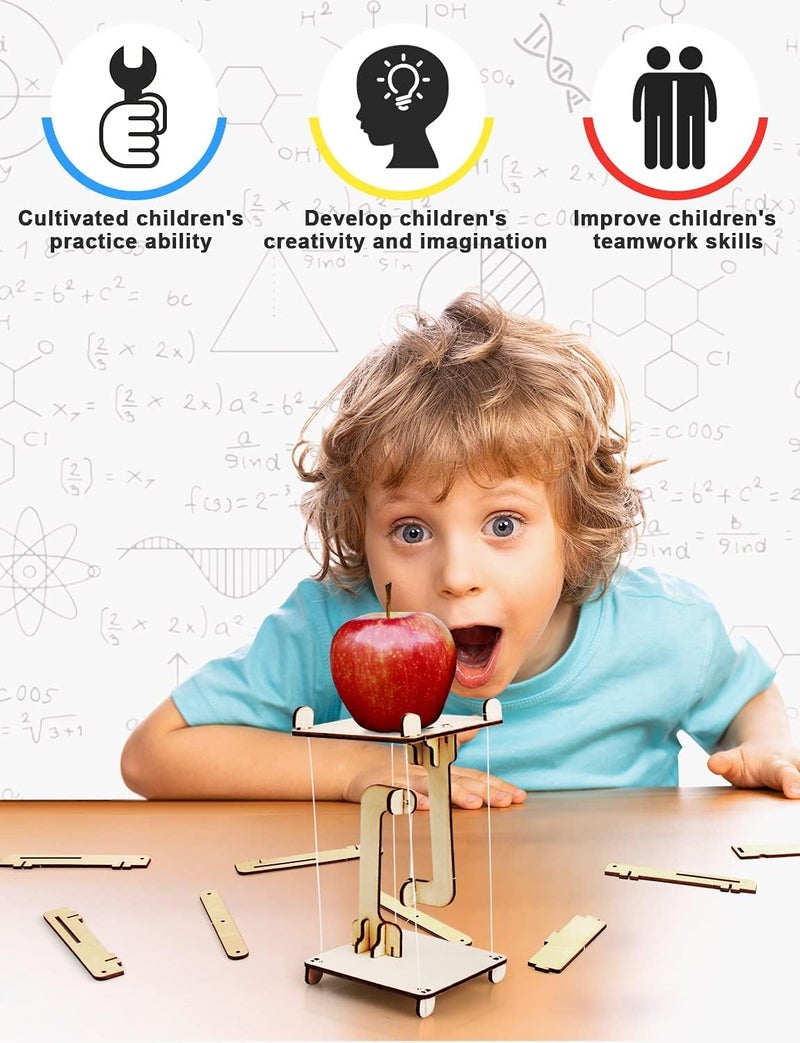 KASTWAVE 6 in 1 STEM Kits for Kids, Science Building Educational Experiment Projects 8-12, 3D Wooden Puzzles Crafts, Woodworking Model Kit, STEM Crafts for Girls Age 6 7 8 9 10 11 12 14 Year Old - Image 2