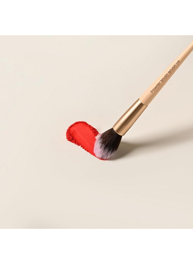 Milagro Beauty Powder Blush Brush 04, Precise Dome Shaped For Precise Application | Soft Vegan Synthetic Bristles | Easy Grip Wooden Handle & Metal Ferrule | Ideal For Flawless Blush, Bronzer, Powder Application - Image 5
