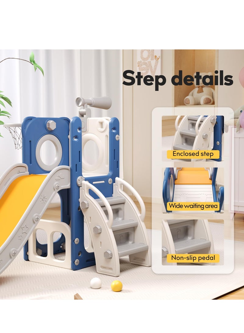 XiuWoo Toddler Slide, Kids Slide Playset for Toddler, Indoor Outdoor Slide Toddler Playset with Ball & Hoop, Storage Space and Non-Slip Steps, Gift for Boys and Girls 1-3 Years - Image 4