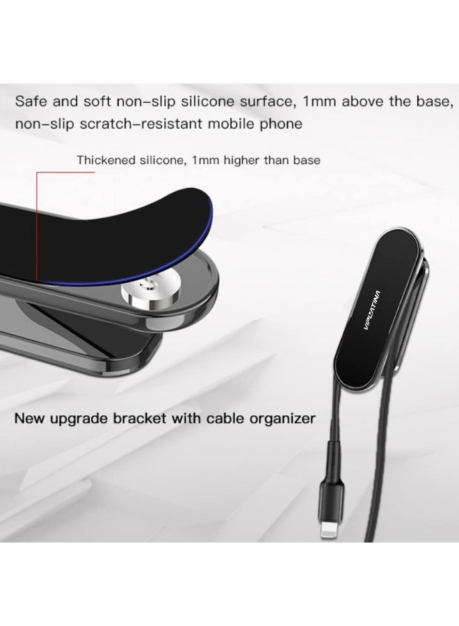 VIPLATINA 360° Rotating Magnetic Car Phone Holder – Zinc Alloy Dashboard Mount, Strong Magnets, Anti-Slip, One-Hand Operation, Universal Smartphone Compatibility - Image 3